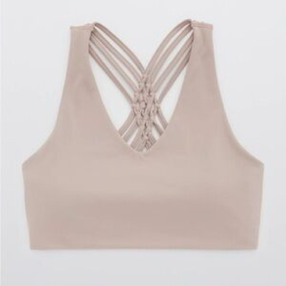NWT - Aerie OFFLINE Real Me Stretch Macrame Sports Bra size XL